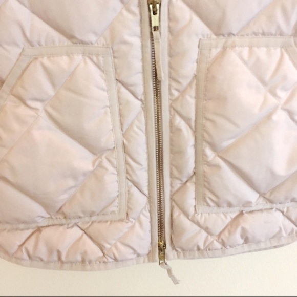 J. Crew Quilted Down Puffer Vest Taupe Jacket XS - Picture 4 of 7